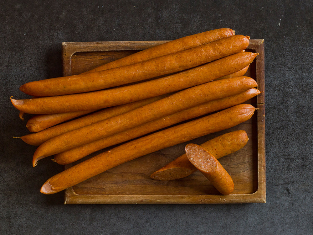 pile of frankfurters