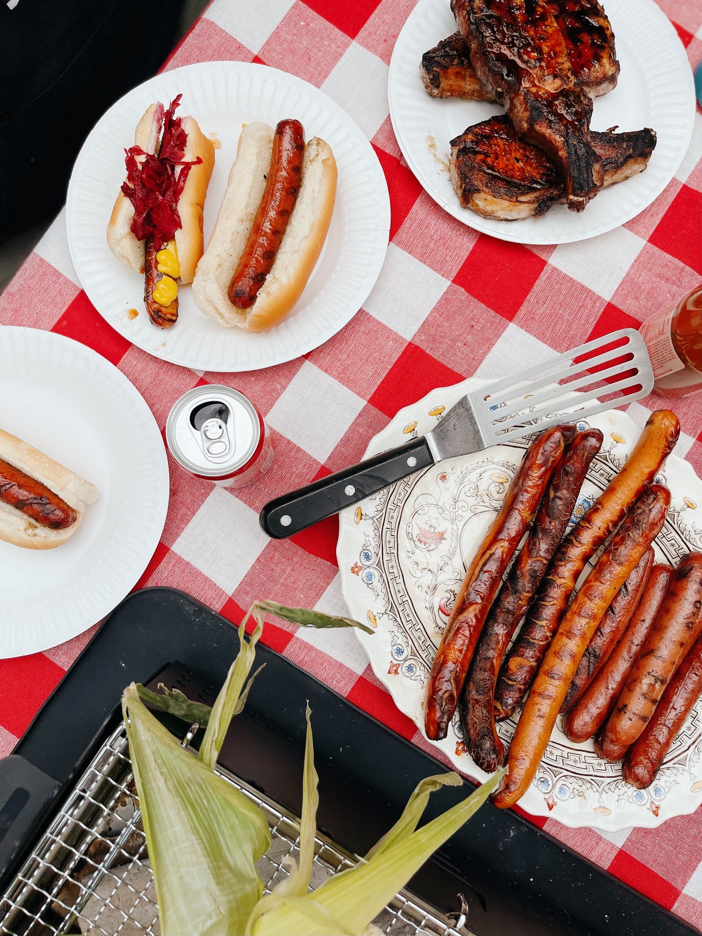 hot dog on a bun off grill