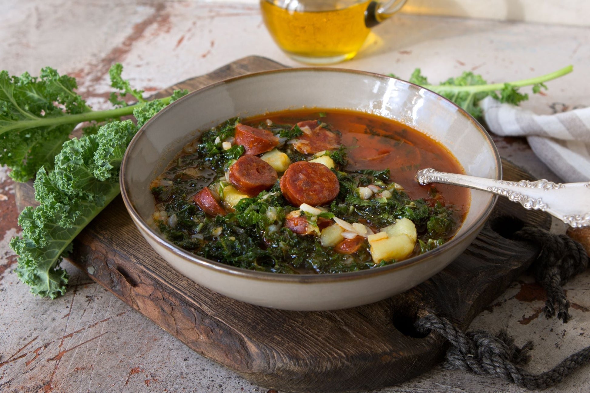Chorizo and kale soup.
