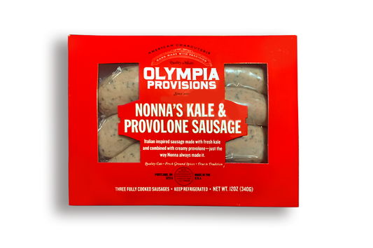 kale and provolone sausage in box